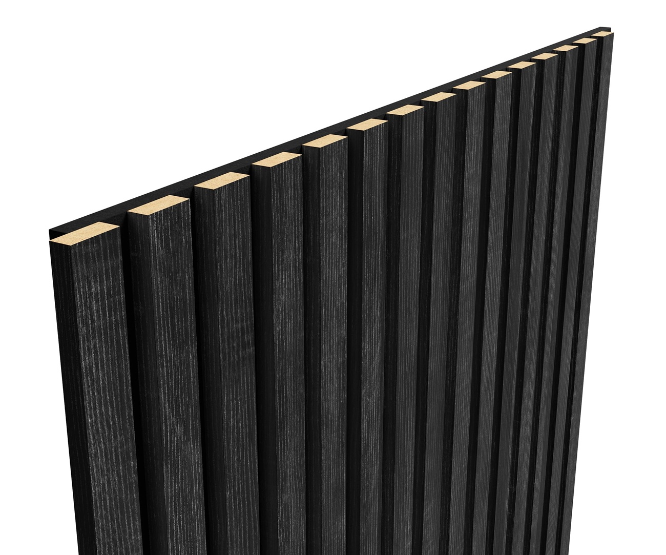 МДФ стеновая панель акустическая Cosca Decor Сканди Дуб Графит черный войлок 1200×600×19